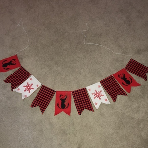 Christmas Holiday Farmhouse Mantle‎ Banner Pendant 9Ft. Buffalo plaid Pendant